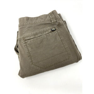 The North Face Mens Green Heavy Canvas Pants Size 38 Short‎ Outdoor Field Hiking